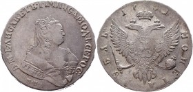 Russia 1 Rouble 1751 ММД
Bit# 123; 3 Roubles by Petrov; Silver 25,85g.; Mint lustre; Edge inscription МОСКОВСКОГО МАНЕТНОГО ДВОРА; Perfect collectibl...