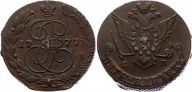 Russia 5 Kopeks 1777 EM
Bit# 626; Copper 55.88g; XF+