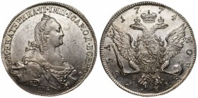 Russia 1 Rouble 1774 СПБ TИ ФЛ
Bit# 218; Silver; 2.5 Roubles by Petrov; UNC!