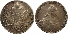Russia 1 Rouble 1776 СПБ ЯЧ
Bit# 221; 2,25 Rouble by Petrov; Conros# 70/71; Silver; AUNC.