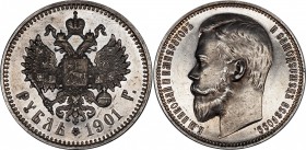 Russia 1 Rouble 1901 ФЗ PROOF
Bit# 53; Conros# 82/25; Silver, PROOF. With Certificate of Authenticity issued in 2015 by State Historical Museum in Mo...