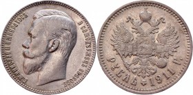 Russia 1 Rouble 1911 ЭБ R
Bit# 65 R; Silver 19,84g. (OCbh11HXbLc); XF+