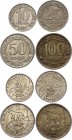 Russia Spitzbergen Set of 4 Coins 1993
KM# X# Tn5-8; In 1993 the coins "Arktikugol-Spitsbergen" of four denominations were minted at the Moscow Mint....