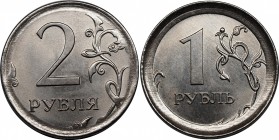 Russia 1 Rouble on 2 Roubles 2009 -2015 Error
Nickel Plated Steel, UNC