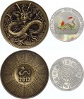 Russia Lof of 2 Medals "Year of the Dragon" 2012
34.62g 42mm (Proof with Hologram) & 99.33g 60mm; Both Medals Comes with Original Boxes