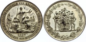 Bohemia Medal "Regional Exhibition in Budweis - Bohemia" 1884
Silvered Bronze 34.2g 44mm; By Christelbauer