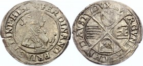 Austria 6 Kreuzer 1522 - 1530 (ND)
Markl# 1643; Silver; Ferdinand I; Hall