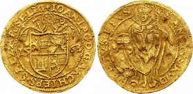 Austria Salzburg 2 Ducat / Doppeldukaten 1563
Friedberg# 617, Zöttl# 533; Gold 6.95g; Johann Jakob Khuen von Belasi (1560 - 1586)
