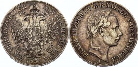 Austria 1 Vereinsthaler 1857 A - Wien
KM# 2244; Silver; Franz Joseph I