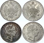 Austria Lot of 2 Coins 1 Florin 1858 & 1860 A
KM# 2219; Silver; Franz Joseph I