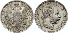 Austria 1 Florin 1889
KM# 2222; Silver; Franz Joseph I; AUNC+