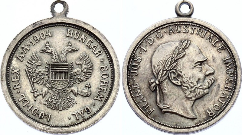 Austria-Hungary Medal "Franz Joseph I" 1904
Silverd Bronze 5.25g 24mm