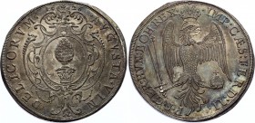 German States Augsburg 1 Thaler 1626
Dav. 5021, KM# 41. Free City Taler 1626. Ferdinand II. Silver, very beautiful dark multi color patina. AUNC.