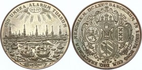 German States Hamburg Medal "70th Anniversary of the Bank Union - Hamburg, Amsterdam, Nuremberg and Venice" 1665 (1973) Restrike!
Silver (.835) 36.39...