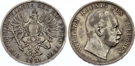 German States Prussia 1 Vereinsthaler 1871
KM# 494; Silver; Wilhelm I; VF
