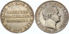 German States Prussia 1 Thaler 1846 A
KM# 440, Dav. 769; Friedrich Wilhelm IV; Silver, VF.