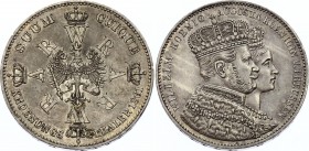 German States Prussia 1 Thaler 1861 A
KM# 488; Silver; Coronation of Wilhelm and Augusta; XF