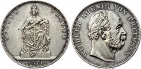 German States Prussia 1 Thaler 1871 A
KM# 500; Silver; Wilhelm I ("Siegestaler"); XF+