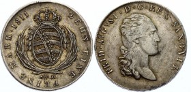 German States Saxony 1 Conventionsthaler 1811 SGH
KM# 1059; Silver; Friedrich August I.; XF with Nice Golden Toning
