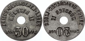Germany - Empire 50 Pfennig o.J. Münster Kriegsgefangenen-Lager Münster (ND)
2.26g 30mm