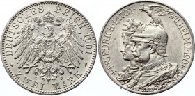 Germany - Empire Prussia 2 Mark 1901 A
KM# 525; Silver; Wilhelm II; 200th Anniversary of the Kingdom of Prussia