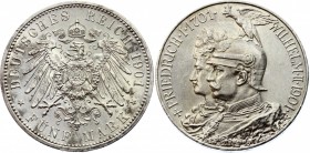 Germany - Empire Prussia 5 Mark 1901
KM# 526; Silver; 200th Anniversary of the Kingdom of Prussia; Wilhelm II; AUNC