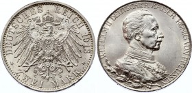 Germany - Empire Prussia 2 Mark 1913 A
KM# 533; Silver; 25th Anniversary of the Reign of King Wilhelm II; UNC