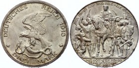 Germany - Empire Prussia 3 Mark 1913
KM# 534; Silver; 100th Anniversary of the Prussians entering the war against Napoleon; UNC