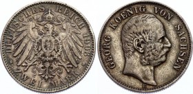 Germany - Empire Saxony-Albertine 2 Mark 1903 E
KM# 1257; Silver; Georg; VF+