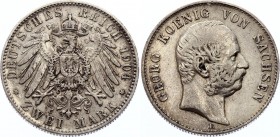 Germany - Empire Saxony-Albertine 2 Mark 1904 E
KM# 1257; Silver; Georg; VF+