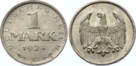 Germany - Weimar Republic 1 Mark 1924 E
KM# 42; Silver; XF