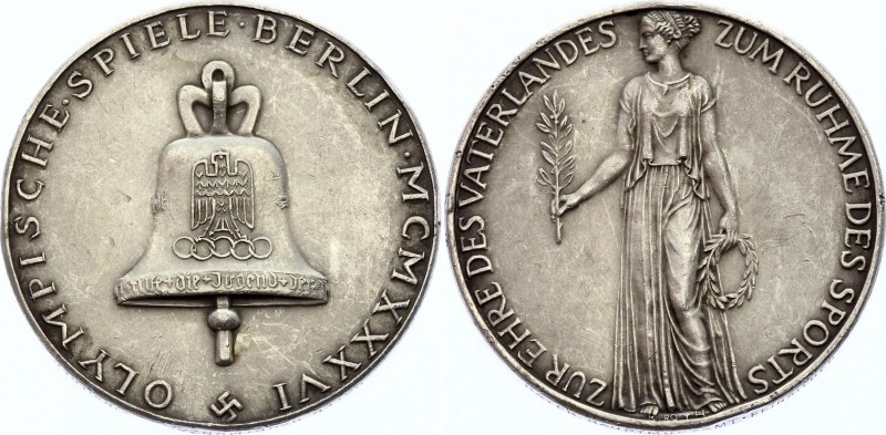 Germany - Third Reich Medal "Berlin Olympic Games" 1936
Silver 22g 37mm; By K. ...