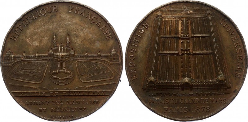 France Medal "Paris World's Fair - An Exposition Universelle" 1878
59.83g 50mm;...