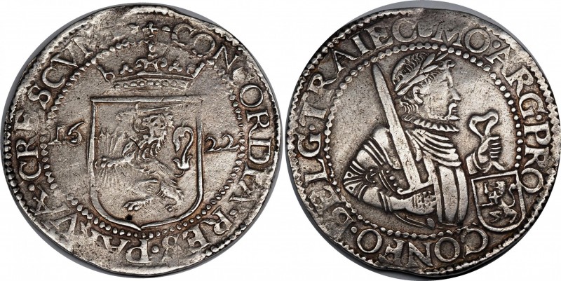 Netherlands Utrecht 1 Daaler 1622
KM# 14; Silver, VF-XF