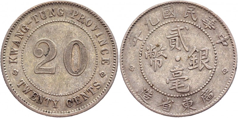 China Kwangtung 20 Cents 1920
Y# 423; Silver 5,33g.; AUNC