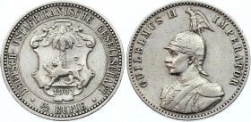 German East Africa 1/2 Rupie 1901
KM# 4; Silver; Wilhelm II; XF