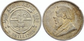 South Africa 2 Shillings 1896 ZAR
KM# 6; Silver, XF. Nice toning. Remains of mint luster.