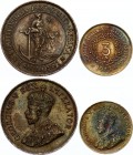 South Africa 3 Pence & 1 Shilling 1923
2 beautiful South African coins with attractive patinas and in rare condition.