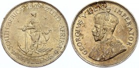 South Africa 1 Shilling 1929
KM# 17.2; George V. Silver, AUNC. Rare in this grade.