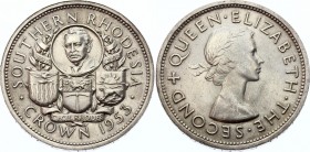 Southern Rhodesia 1 Crown 1953
KM# 27; Silver; 100th Birthday of Cecil Rhodes