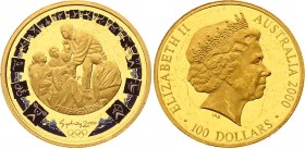 Australia 100 Dollars 2000 P
KM# 443; 2000 Sydney Olympics - Preparation. Gold (.999), 10g. Mintage 30000. Proof.