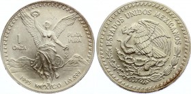 Mexico 1 Onza 1995
KM# 494.4; Silver; "Libertad" Silver Bullion Coinage; UNC