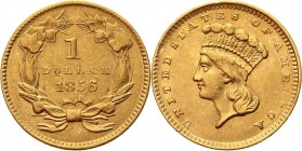United States 1 Dollar 1856
KM# 86; Gold (900) 1,67g.; XF-AUNC.