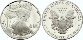 United States 1 Dollar 1988 S
KM# 273; Silver Proof; "American Silver Eagle"; Bullion Coin; With Original Box & Certificate