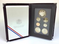 United States Prestige Set of 7 Coins 1989 S "Bicentennial of the Congress"
With Silver; Comes with Box & Certificate