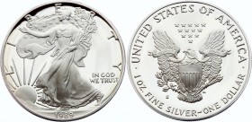 United States 1 Dollar 1989 S
KM# 273; Silver Proof; "American Silver Eagle"; Bullion Coin; With Original Box & Certificate