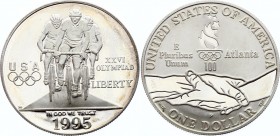 United States 1 Dollar 1995 P
KM# 263; Silver Proof; Atlanta Olympics 1996 Series - Cycling