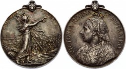 Great Britain The Queen's South Africa Medal, Boer War 1902
The obverse shows a crowned and veiled effigy of Queen Victoria, facing left, with the le...