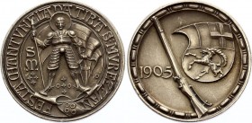 Switzerland Shooting Medal 1905
Richter# 843a, Martin# 456, Krause# 371; Silver (.990) 14.85g 23mm