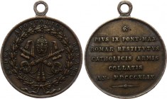 Vatican / Papal States Arrive at Roma, Pio IX 1849 Rare!
Bart. IV,18; French military medal 1849; Probably Contemprorary Restrike; Obv: SEDES APOSTOL...